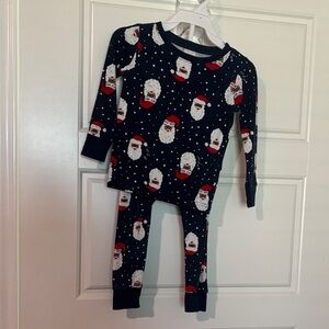 Old Navy Kids Pajama Set - Navy with Santa Print